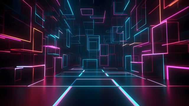 Geometric Neon Lights