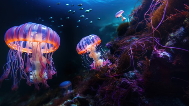 Jellyfishes Coral reef