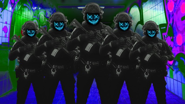 LED masks Soldiers