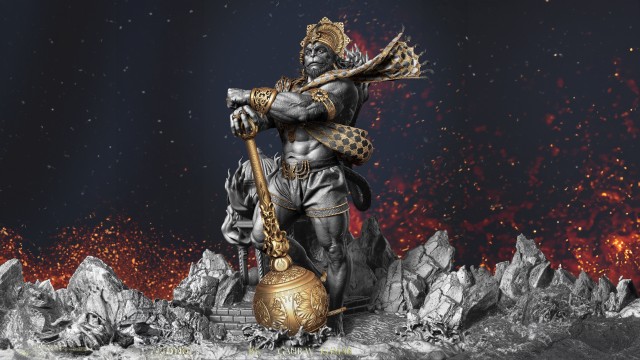 Lord Hanuman Digital Art