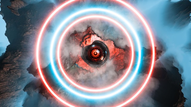 Neon circles Eye Illustration