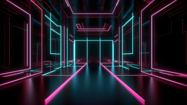 Neon Lights Dark room