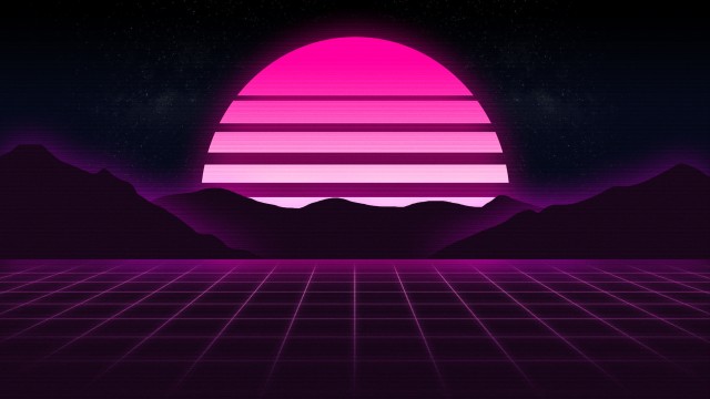 Pink aesthetic RetroWave art