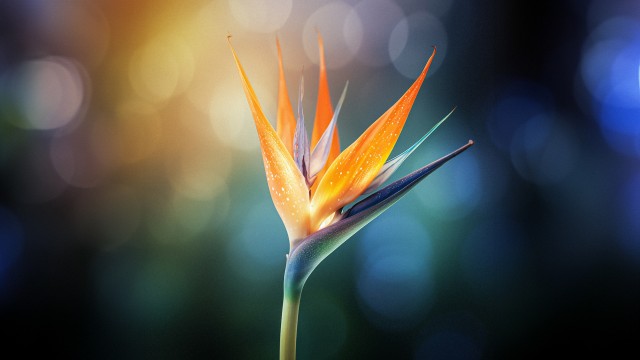 Bird of paradise flower Macro