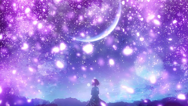 Anime girl Purple aesthetic