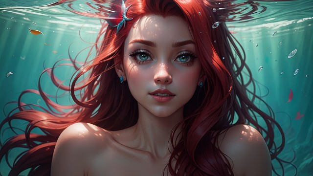 Ariel (Disney Princess) AI art