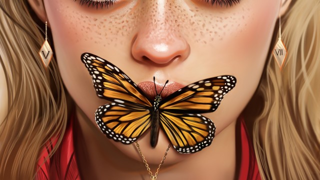 Beautiful girl Butterfly