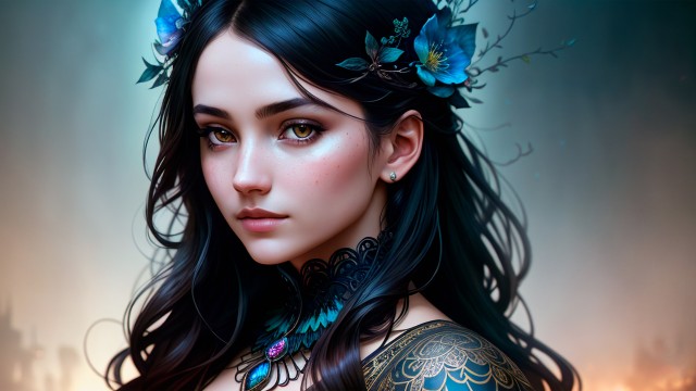 Beautiful woman AI art