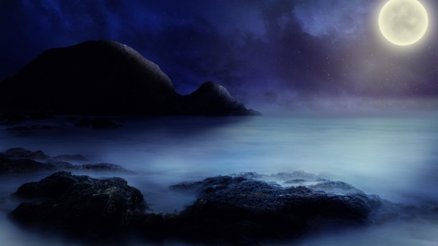 Full moon Starry sky