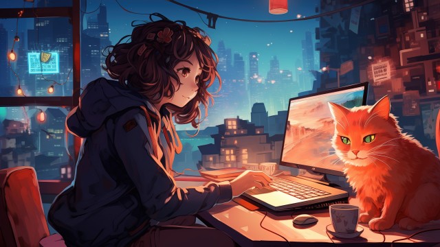 Lofi girl Working