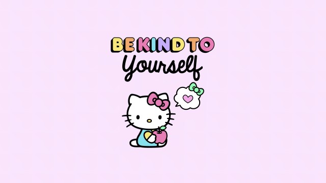 Be kind yourself Hello Kitty background