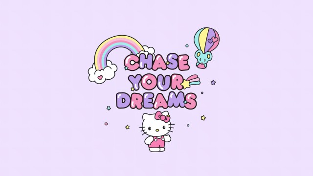 Chase your dreams Hello Kitty background