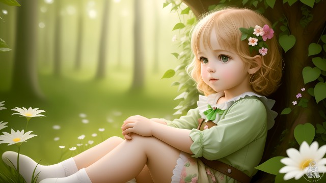 Cute child AI art
