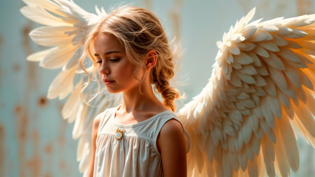 Cute child Angel wings