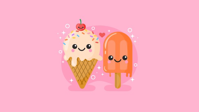 Kawaii ice cream Cute ice cream