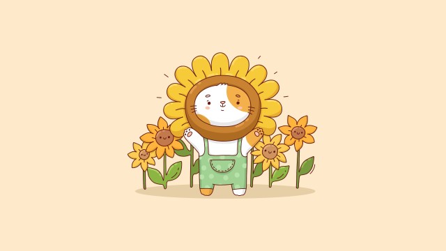 Kawaii sunflowers Cute costume