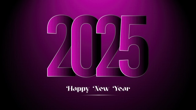 2025 New Year Purple background