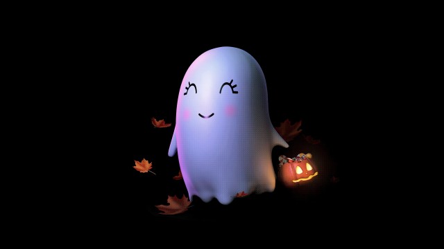 Cute ghost Halloween night