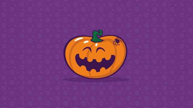 Cute smiling Halloween pumpkin
