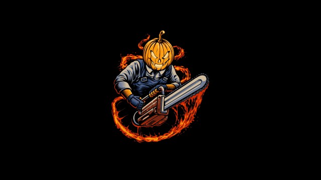 Halloween Pumpkin Chainsaw