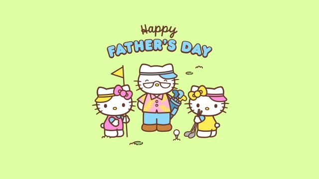 Happy Fathers Day Hello Kitty background