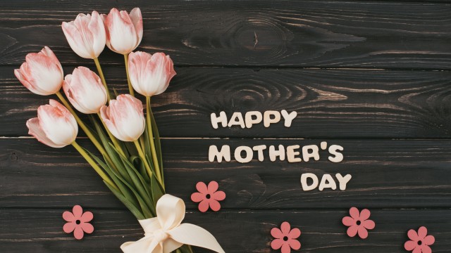 Happy Mother's Day Wooden background