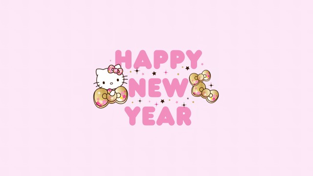 Happy New Year Hello Kitty background