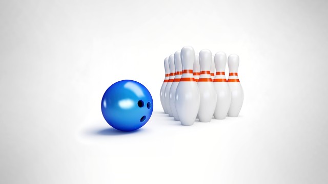 Bowling White background