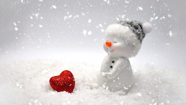 Snowman Red heart